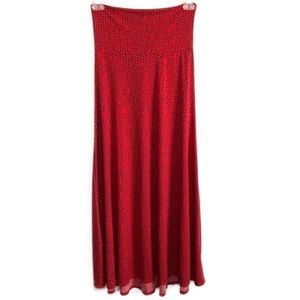 LuLaRoe Maxi Red/Purple Printed Skirt